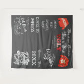 Ugly Sweater Party Foto Shoot Background Wandteppich (Vorderseite (Horizontal))