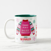 Ugly Sweater Party Gewinner des 3. Preises Zweifarbige Tasse (Links)