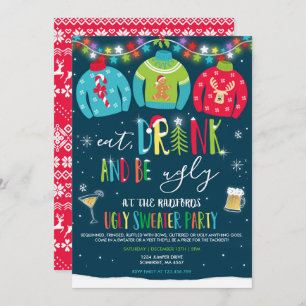 Ugly Sweater Party lädt zu einem Drink ein und las Einladung