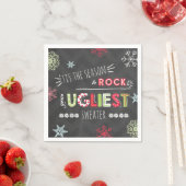 Ugly Sweater Party Napkin Die Saison Chalkboard Serviette (Beispiel)