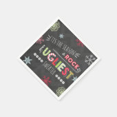 Ugly Sweater Party Napkin Die Saison Chalkboard Serviette (Ecke)