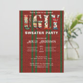 Ugly Sweater Party Save the Date (Stehend Vorderseite)