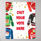 Ugly Sweater Party Sign Poster (Vorne)