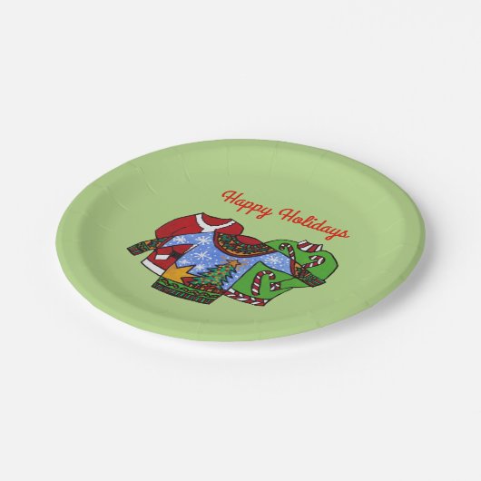 Ugly Sweater Party Teller (Schrägansicht)