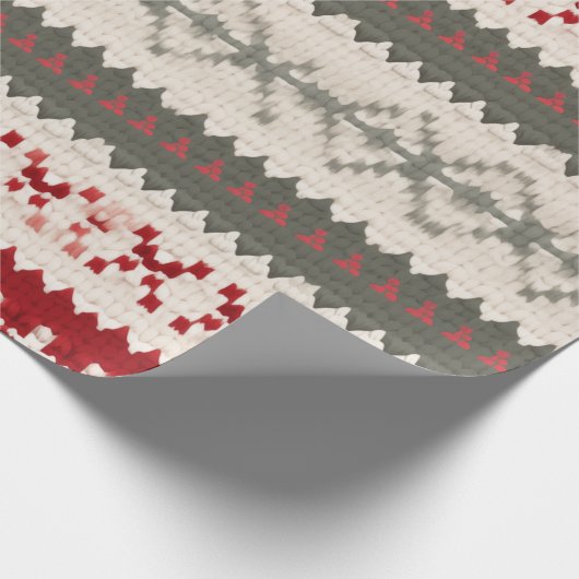 UGLY SWEATER PATTERN GESCHENKPAPIER (Ecke)