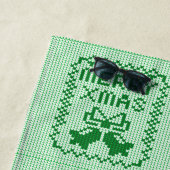 Ugly sweater pattern jingle bells and Merry Xmas w Strandtuch (Beispiel)