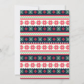 Ugly Sweater Pattern Weihnachts-Party Einladung (Rückseite)