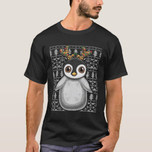 Ugly Sweater Pinguin Rentier Geschenk für Weihnach T-Shirt