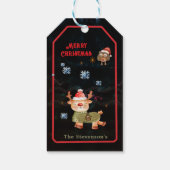 Ugly Sweater Reindeer Holiday Geschenkanhänger (Rückseite)