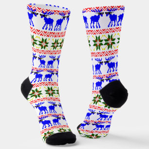 Ugly Sweater Rentier Christmas Socken