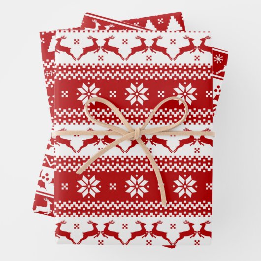 Ugly Sweater Rentier & Christmas Tree Geschenkpapier Set (Beispiel)