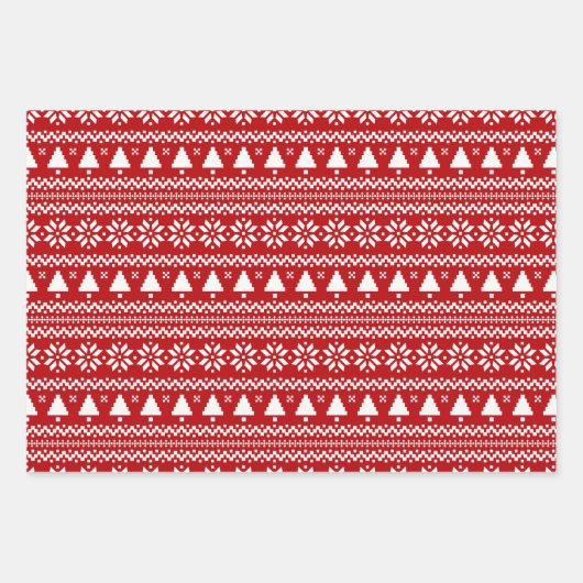 Ugly Sweater Rentier & Christmas Tree Geschenkpapier Set (Vorderseite 3)