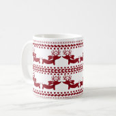 Ugly Sweater Rentier Dackel Tee Kaffee Tasse (Vorderseite Links)