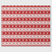 Ugly Sweater - Rentier & Snowflakes Geschenkpapier (Flach)