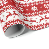 Ugly Sweater - Rentier & Snowflakes Geschenkpapier (Rolleneckpunkt)