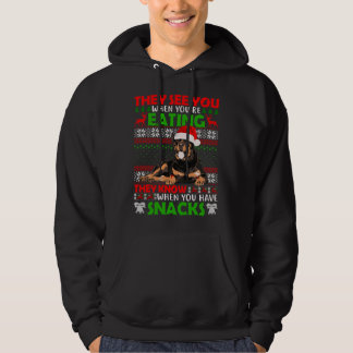 Ugly Sweater Rottweiler sie sehen dich essen Chris Hoodie