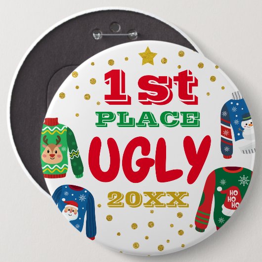 Ugly Sweater Round Button, Colossal, 1,8 mm Button (Vorne & Hinten)