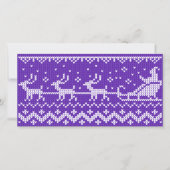 Ugly Sweater Santa Claus Schlitten und Rentiere (Vorderseite)