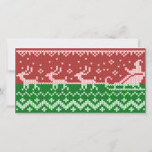 Ugly Sweater Santa Claus Schlitten und Rentiere (Rückseite)