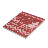 Ugly Sweater Santa Claus Schlitten und Rentiere Fliese (Seite)