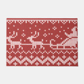 Ugly Sweater Santa Claus Schlitten und Rentiere Fußmatte (Vorderseite)