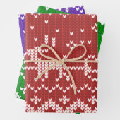 Ugly Sweater Santa Claus Schlitten und Rentiere Geschenkpapier Set (Beispiel)