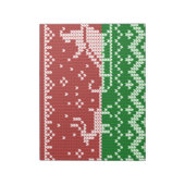 Ugly Sweater Santa Claus Schlitten und Rentiere Notizblock (Rotiert)