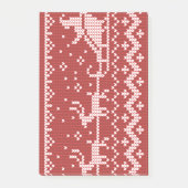 Ugly Sweater Santa Claus Schlitten und Rentiere Post-it Klebezettel (Vorderseite)
