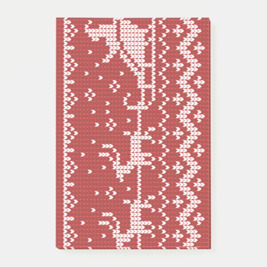 Ugly Sweater Santa Claus Schlitten und Rentiere Post-it Klebezettel (Vorderseite)