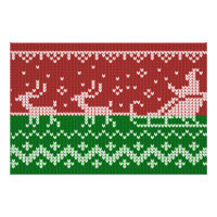 Ugly Sweater Santa Claus Schlitten und Rentiere