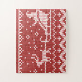 Ugly Sweater Santa Claus Schlitten und Rentiere Puzzle (Vertikal)