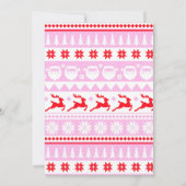 Ugly Sweater Santa Costume Party Grün und Rot Einladung (Rückseite)