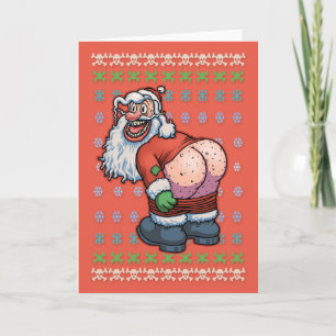 Ugly Sweater Santa Moon Karte
