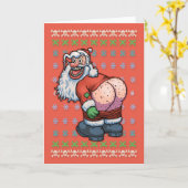 Ugly Sweater Santa Moon Karte (Gelbe Blume)