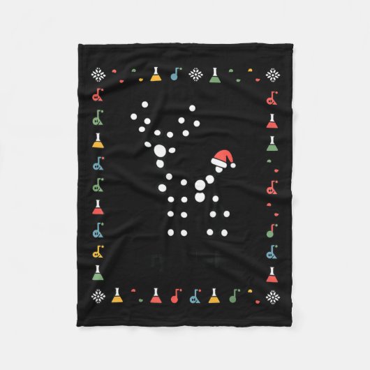 Ugly Sweater Science Christmas Chemistry Teacher M Fleecedecke (Vorderseite)