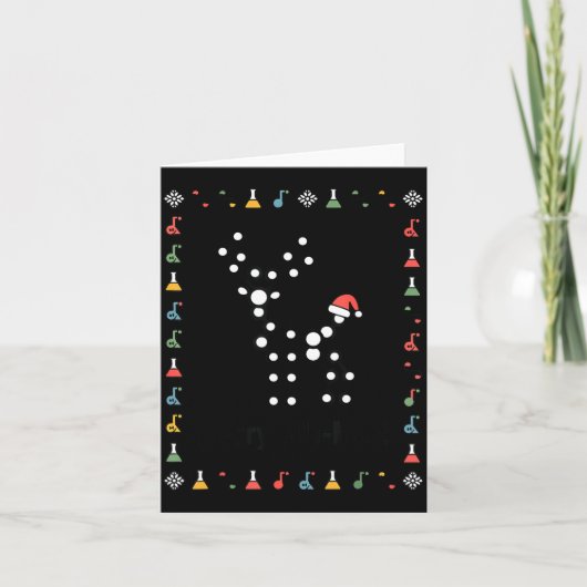 Ugly Sweater Science Christmas Chemistry Teacher M Karte (Vorderseite)