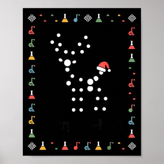 Ugly Sweater Science Christmas Chemistry Teacher M Poster (Vorne)