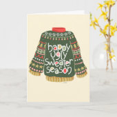 Ugly Sweater Season Karte (Gelbe Blume)