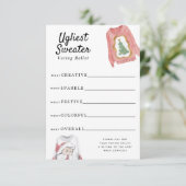 Ugly Sweater-Stimmzettel Einladung (Stehend Vorderseite)