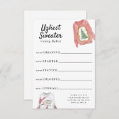 Ugly Sweater-Stimmzettel Einladung (Vorne/Hinten)