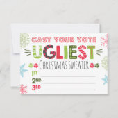 Ugly Sweater Stimmzettel Weihnachtspulli (Vorderseite)