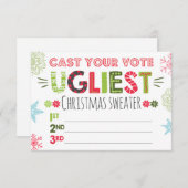 Ugly Sweater Stimmzettel Weihnachtspulli (Vorne/Hinten)