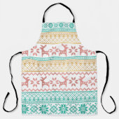 Ugly Sweater Strick Grün Rose Gold Moderne Chic Schürze (Vorderseite)