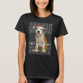 Ugly Sweater Style Staffordshire Bull Terrier Dog T-Shirt (Vorderseite)