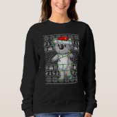 Ugly Sweater Style Xmas Lights Santa Koala Christm Sweatshirt (Vorderseite)