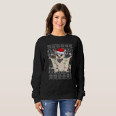 Ugly Sweater Style Xmas Lights Santa Sugar Glider  Sweatshirt (Vorne ganz)