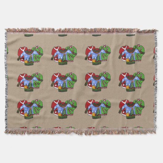 Ugly Sweater Throw Blanket Decke (Vorderseite)