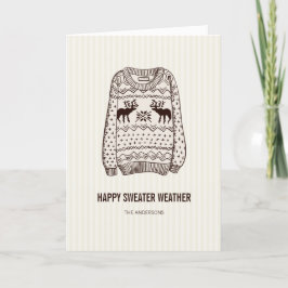 Ugly Sweater Weather Holiday Essentials Card Feiertagskarte