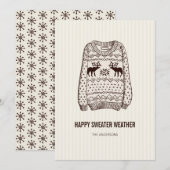 Ugly Sweater Weather Holiday Essentials Card Feiertagskarte (Vorne/Hinten)