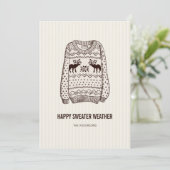 Ugly Sweater Weather Holiday Essentials Card Feiertagskarte (Stehend Vorderseite)